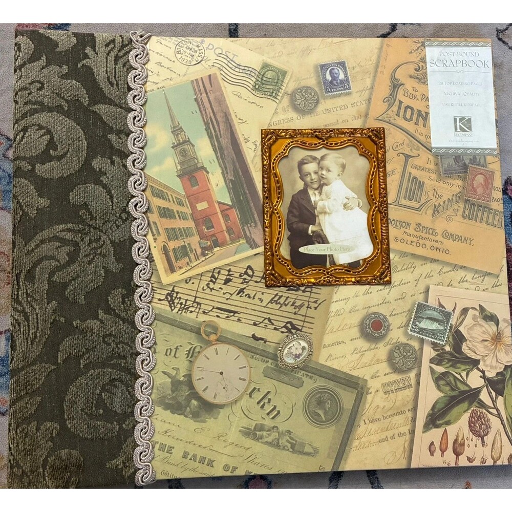 K&Company 12" x 12" Post-Bound Scrapbook Album Vintage Style